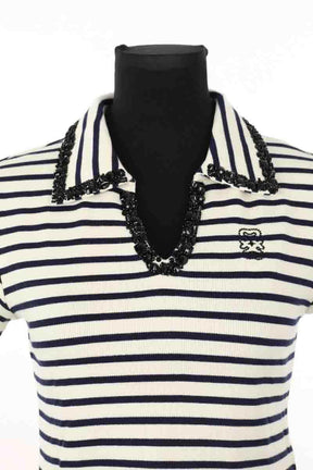 Top Sandro Marseille Blanc en Coton