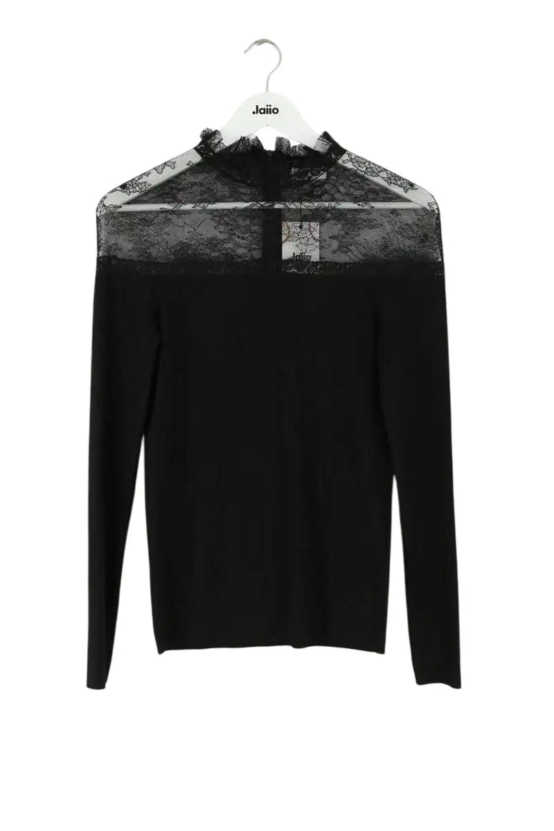Top Sandro Noir en Synthétique, taille M - Seconde Main