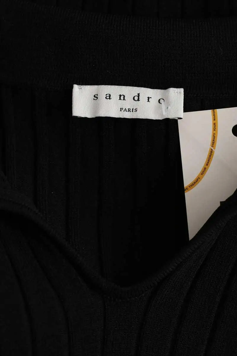 Top Sandro Noir en Viscose