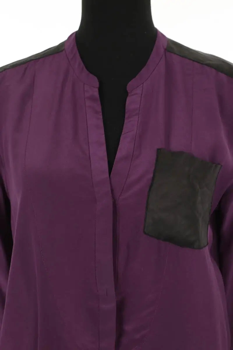 Top Sandro Violet en Soie