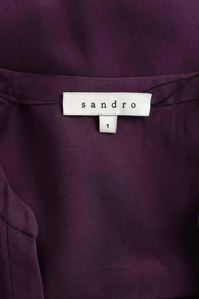 Top Sandro Violet en Soie