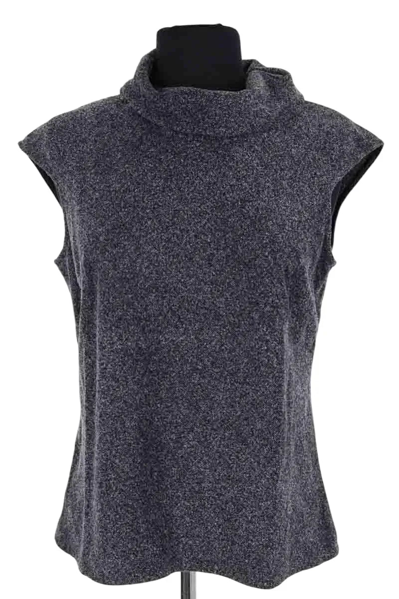 Top sans manche Agnès B. Anthracite en Coton, taille L - Seconde Main