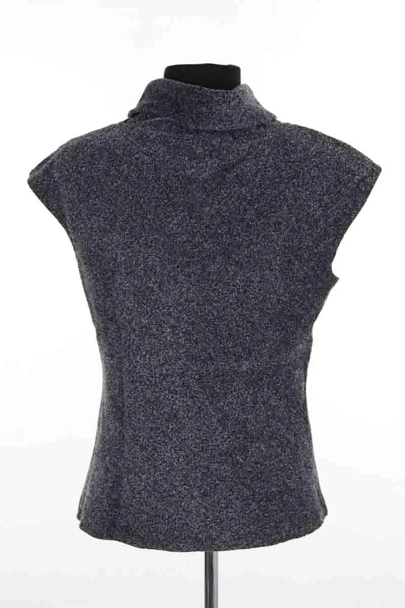 Top sans manche Agnès B. Anthracite en Coton