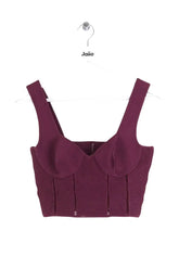 Top sans manche Alaïa Bordeaux en Synthétique, taille S - Seconde Main