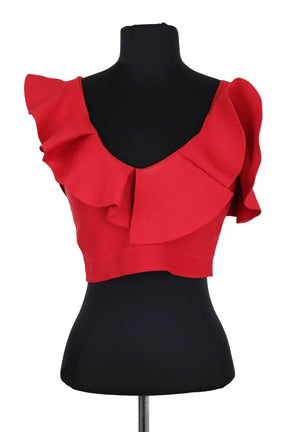 Top sans manche Alexander McQueen Rouge en Synthétique, taille S - Seconde Main