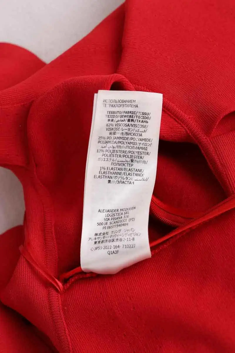 Top sans manche Alexander McQueen Rouge en Synthétique