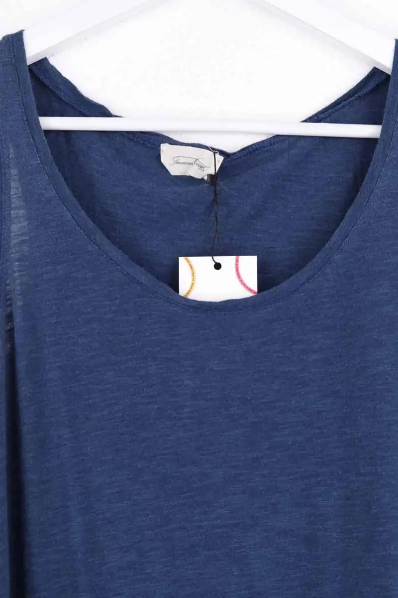 Top sans manche American Vintage Bleu en Coton
