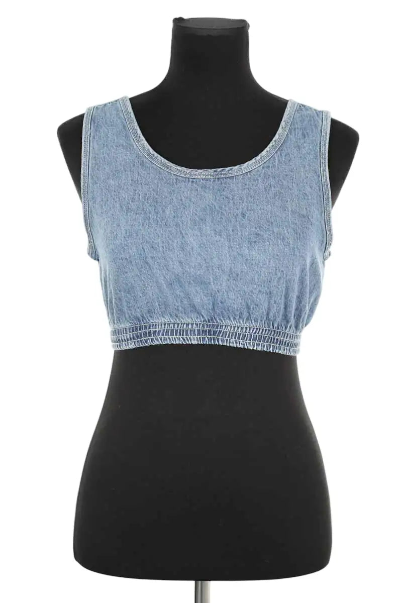 Top sans manche American Vintage Bleu en Coton, taille S - Seconde Main