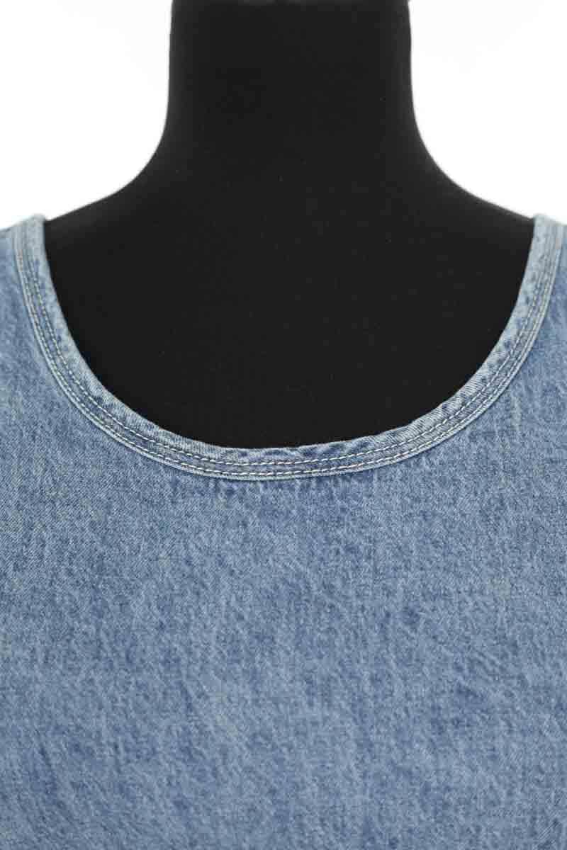 Top sans manche American Vintage Bleu en Coton