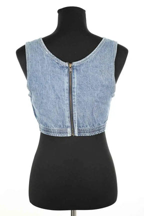 Top sans manche American Vintage Bleu en Coton