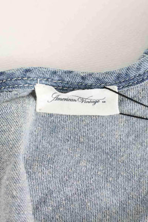 Top sans manche American Vintage Bleu en Coton