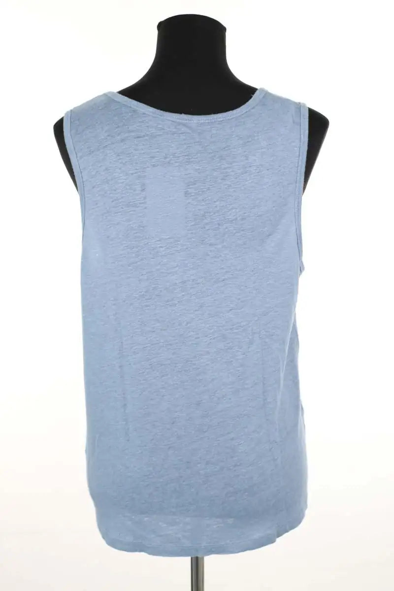 Top sans manche American Vintage Bleu en Lin