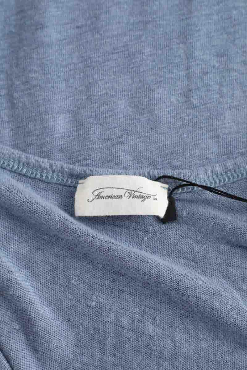 Top sans manche American Vintage Bleu en Lin