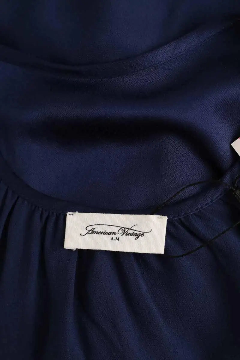 Top sans manche American Vintage Bleu en Viscose