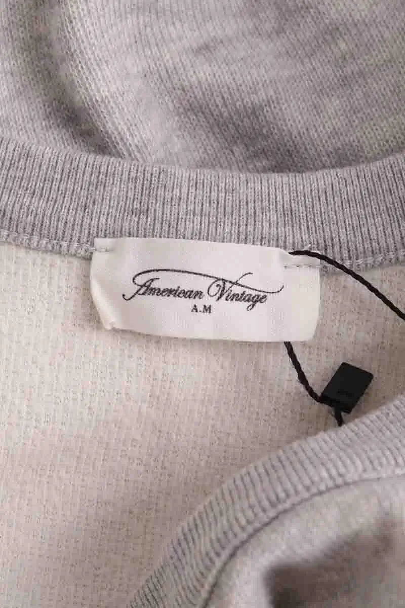 Top sans manche American Vintage Gris en Coton
