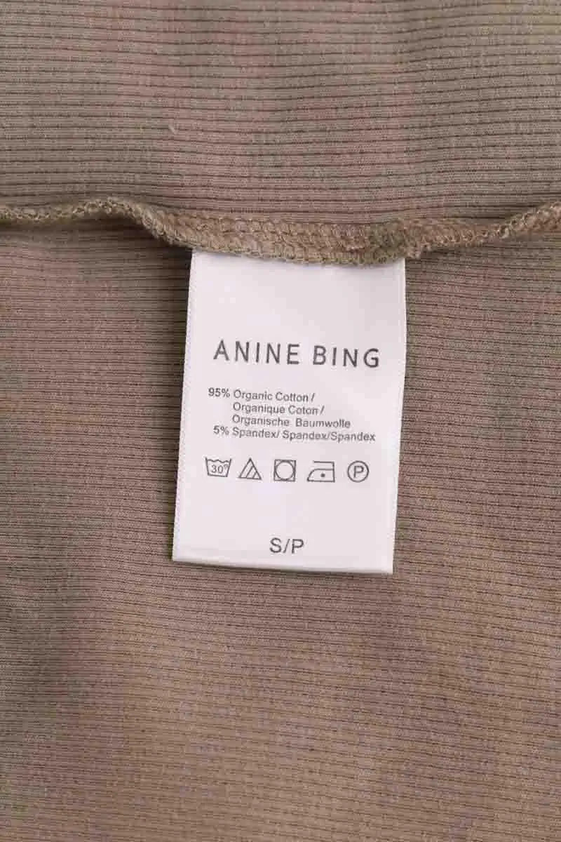 Top sans manche Anine Bing Kaki en Coton