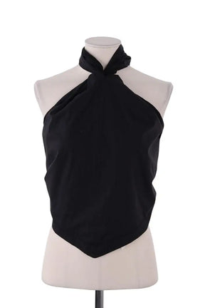 Top sans manche Anine Bing Noir en Coton, taille S - Seconde Main