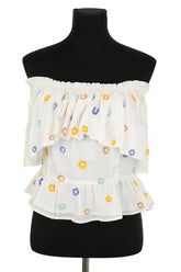 Top sans manche Antik Batik Blanc en Coton, taille S - Seconde Main