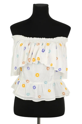 Top sans manche Antik Batik Blanc en Coton, taille S - Seconde Main