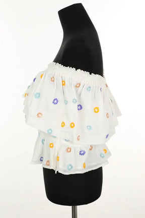 Top sans manche Antik Batik Blanc en Coton