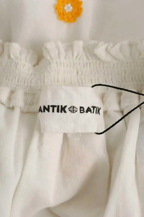 Top sans manche Antik Batik Blanc en Coton