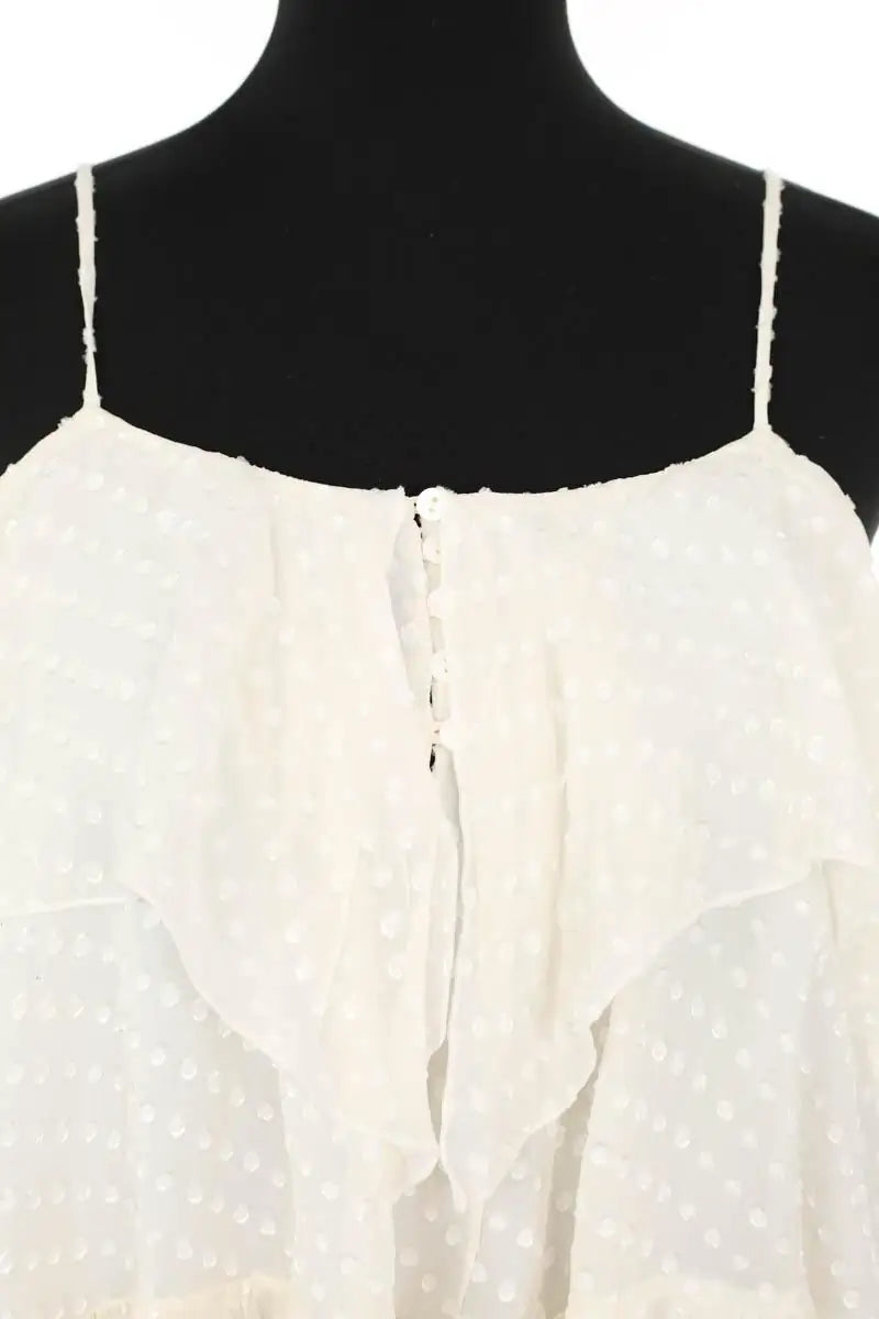Top sans manche Antik Batik Ecru en Soie
