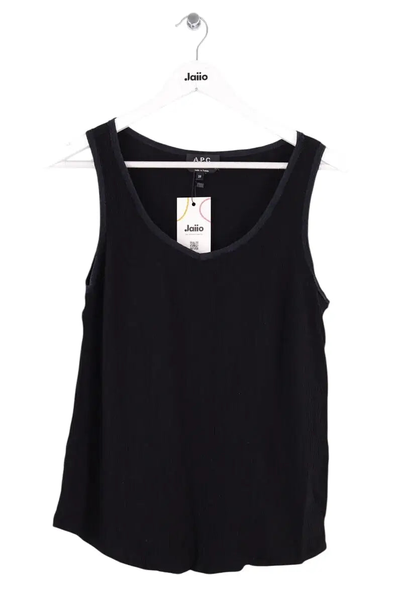 Top sans manche APC Noir en Coton, taille M - Seconde Main