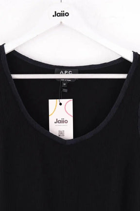 Top sans manche APC Noir en Coton
