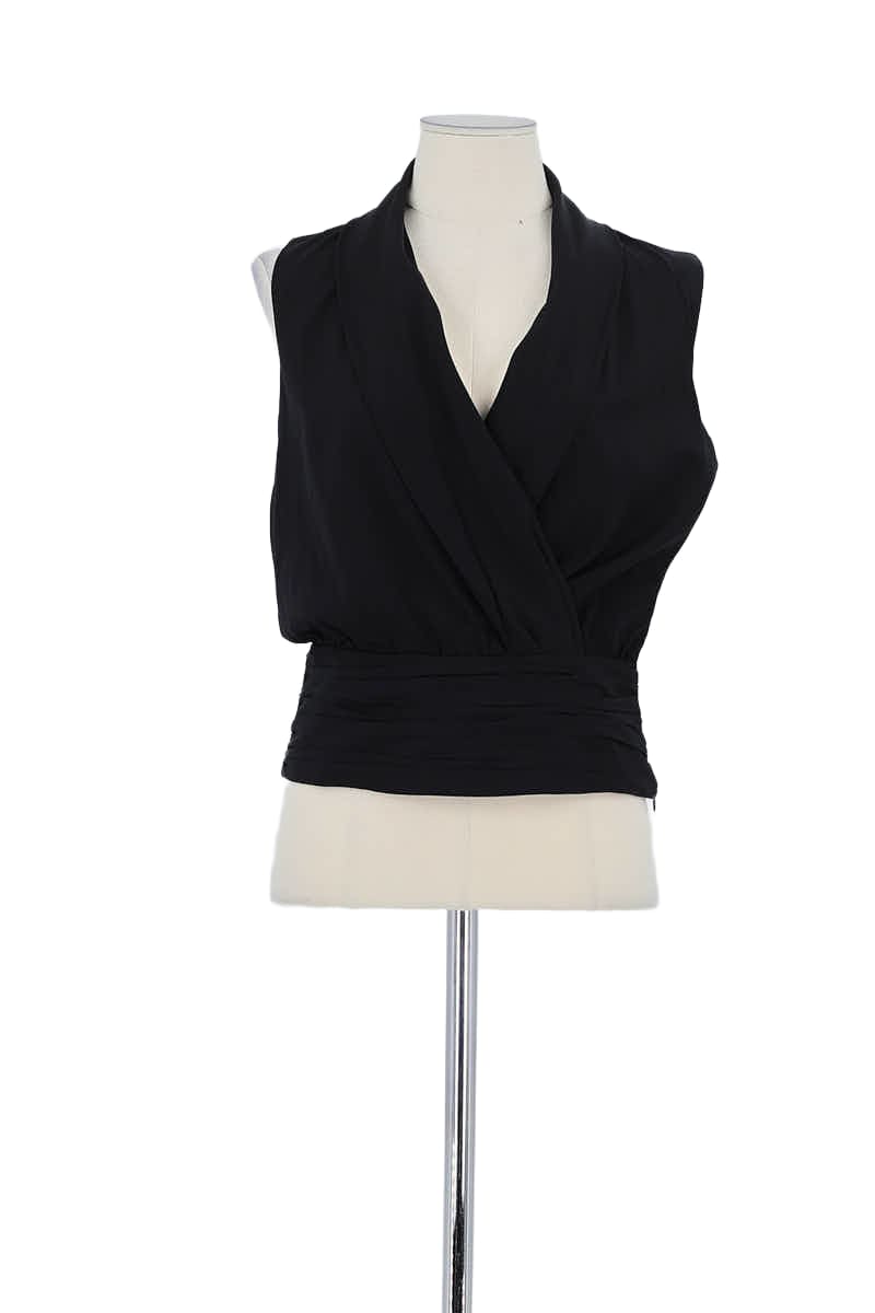 Top sans manche Armani Noir en Polyester, taille XS - Seconde Main