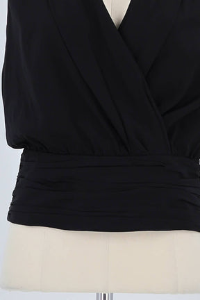 Top sans manche Armani Noir en Polyester