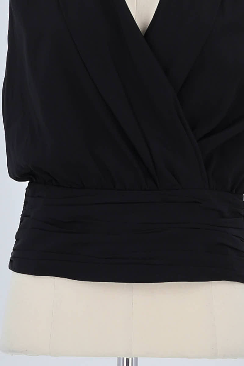 Top sans manche Armani Noir en Polyester