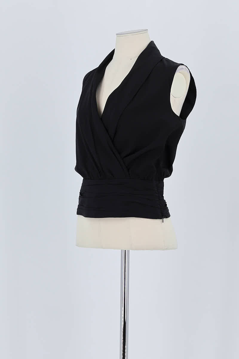 Top sans manche Armani Noir en Polyester