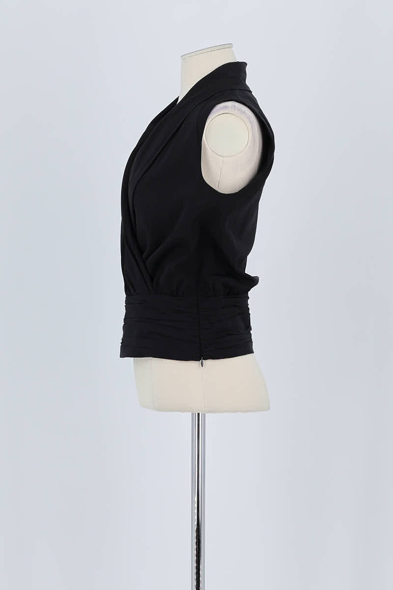 Top sans manche Armani Noir en Polyester