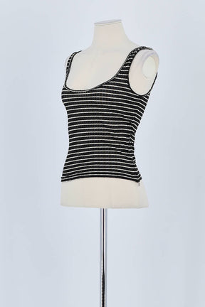 Top sans manche Armani Noir en Viscose