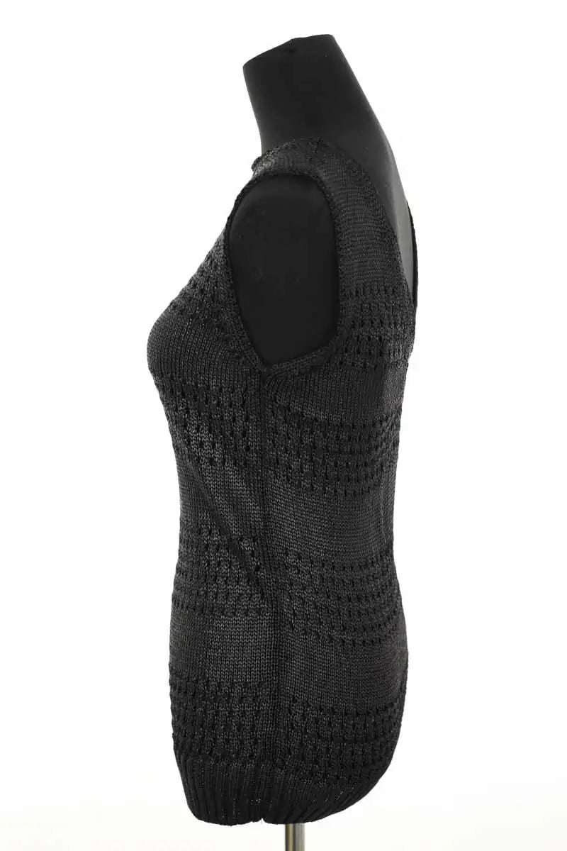 Top sans manche Balenciaga Noir en Synthétique