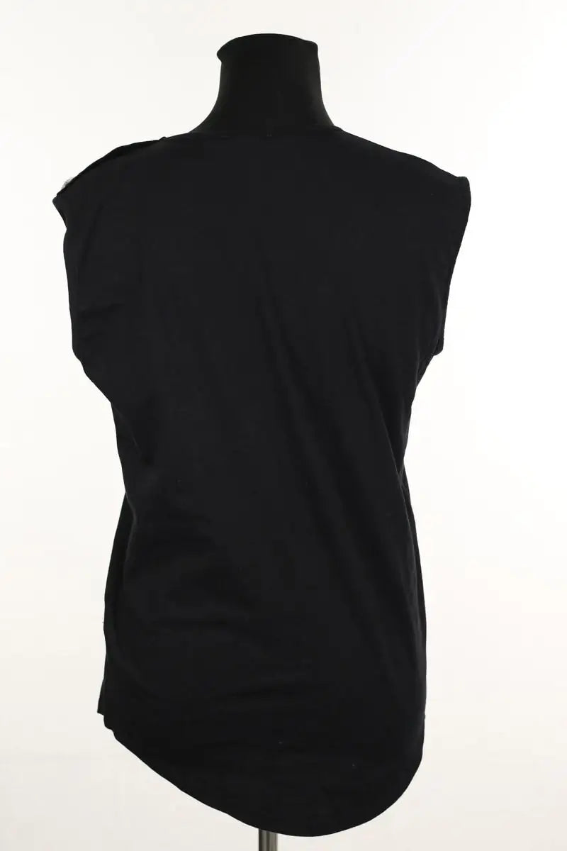 Top sans manche Balmain Noir en Coton