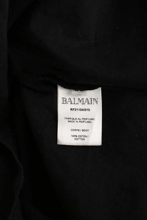 Top sans manche Balmain Noir en Coton