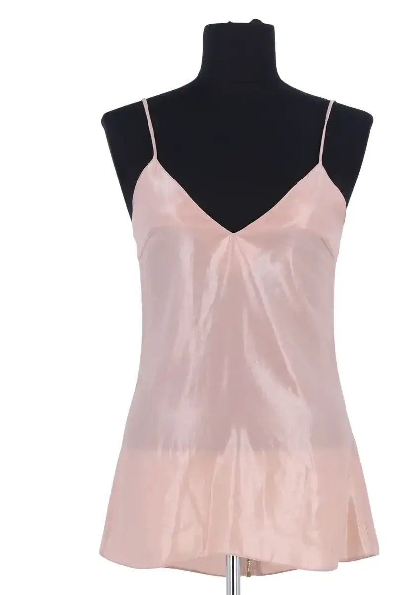Top sans manche Balmain Rose en Synthétique, taille S - Seconde Main
