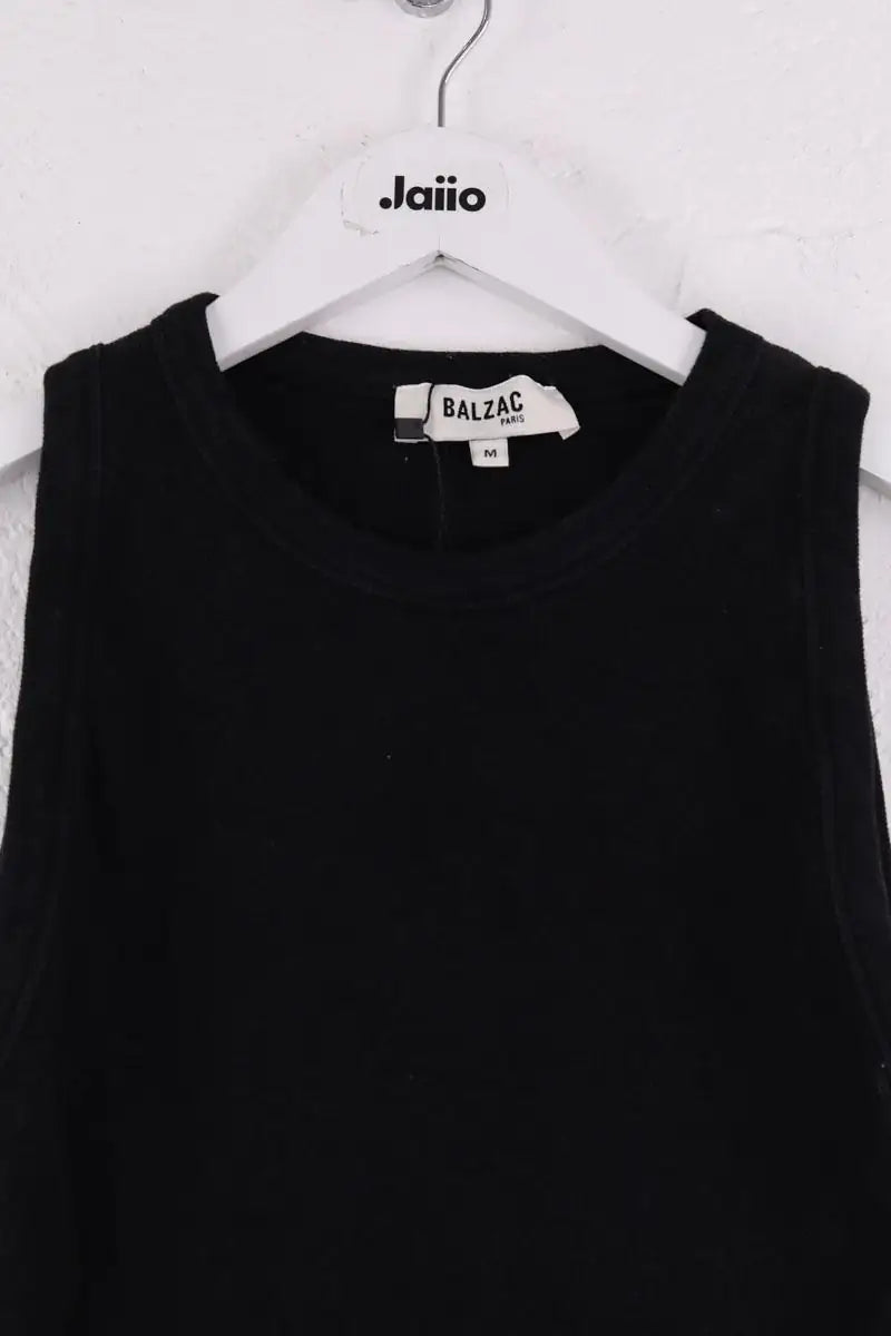 Top sans manche Balzac Oria Noir en Coton