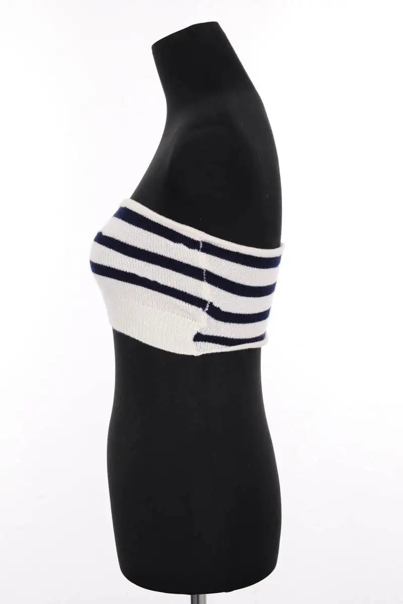 Top sans manche Barrie Ecru en Cachemire