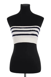 Top sans manche Barrie Ecru en Cachemire, taille S - Seconde Main