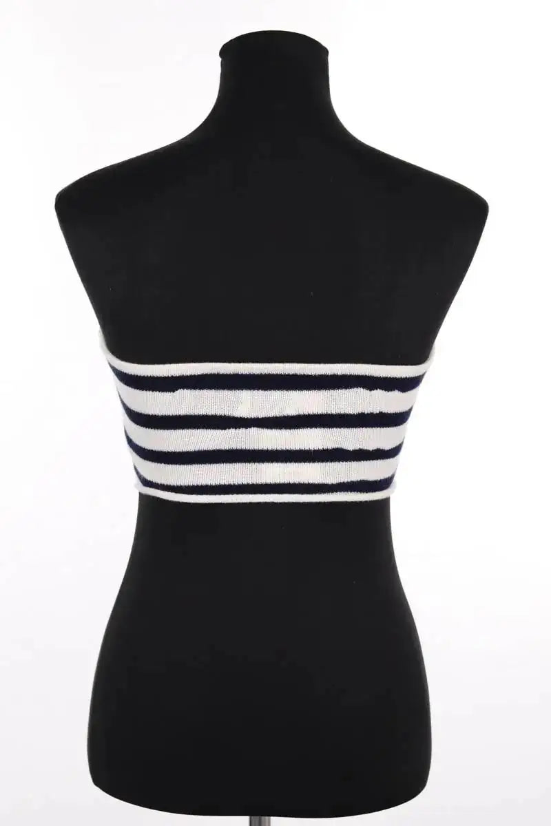Top sans manche Barrie Ecru en Cachemire