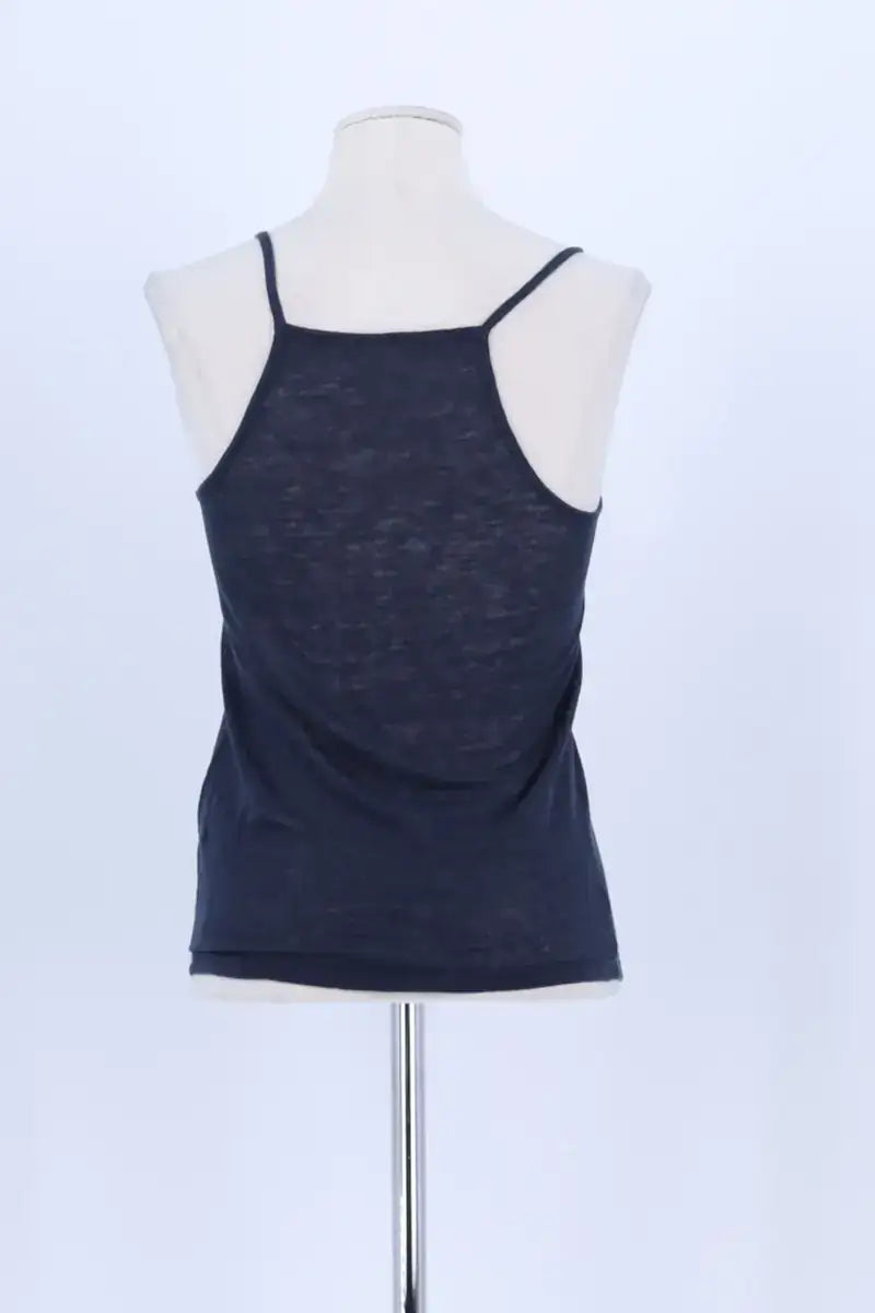 Top sans manche Ba&Sh Bleu en Lin