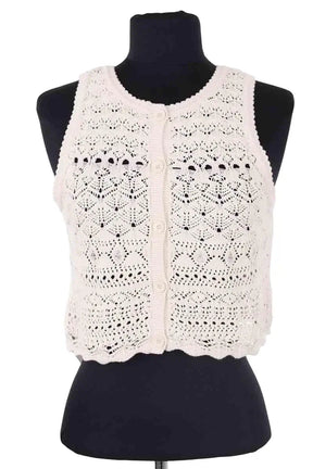 Top sans manche Ba&Sh Ecru en Coton, taille XS - Seconde Main
