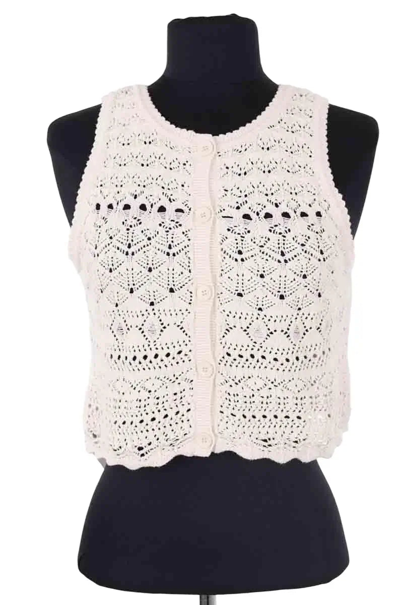 Top sans manche Ba&Sh Ecru en Coton, taille XS - Seconde Main