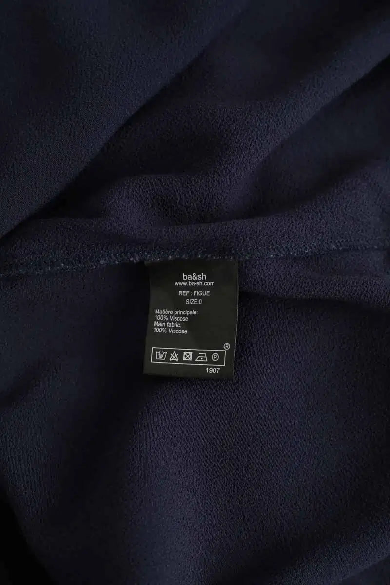 Top sans manche Ba&Sh Figue Bleu en Viscose