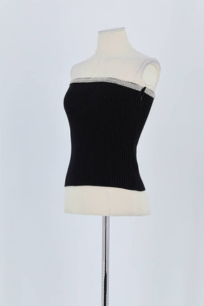 Top sans manche Bash Noir en Viscose