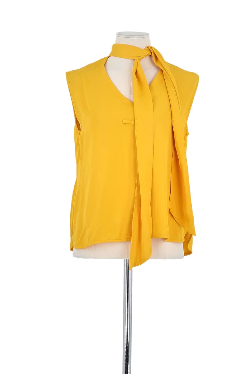 Top sans manche Bellerose Jaune en Soie, taille XS - Seconde Main