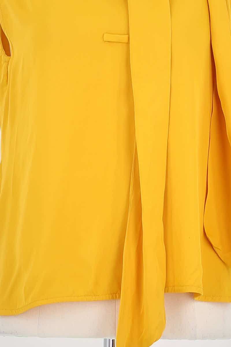 Top sans manche Bellerose Jaune en Soie