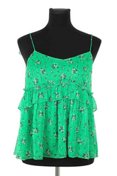 Top sans manche Berenice Mona apple print Vert en Viscose, taille S - Seconde Main